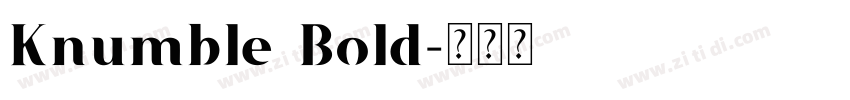 Knumble Bold字体转换